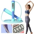 thumbnail image 4 of BLEEUS Counting Jump Rope Digital Jump Rope With Counter For Adults Fitness Supplies (Blue), 4 of 10
