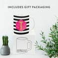 thumbnail image 4 of CTDream 11oz. Coffee Mug Gift, Modern Black White Stripes Hot Pink Fuchsia Watercolor Faux Gold Glitter, Monogram Letter T, 1-Pack, Includes Gift Box, Christmas Birthday Graduation Present Ideas, 4 of 6