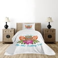 thumbnail image 4 of Ambesonne Tiki Bar Quilted Bedspread Set 2 Pcs, Words Hibiscus, Twin Size, Multicolor, 4 of 5
