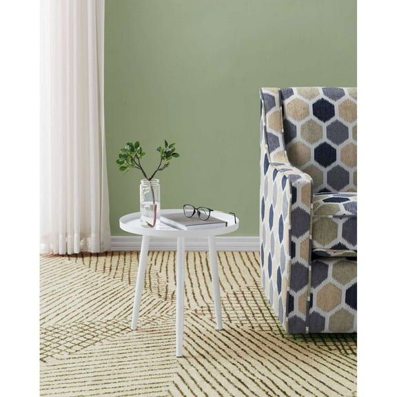 Room Designs Side Table White Contemporary Round