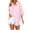 Pink, variant on ibuvkizy Summer Tops for Women 2025 Womens Cotton Linen Button Down Shirts Casual 3/4 Sleeve Solid Color Shirts Loose Work Tops with Pockets,Sizes S-2XL