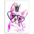 thumbnail image 2 of Design Art - Cute Pink Dog with Heart Glasses, 2 of 3