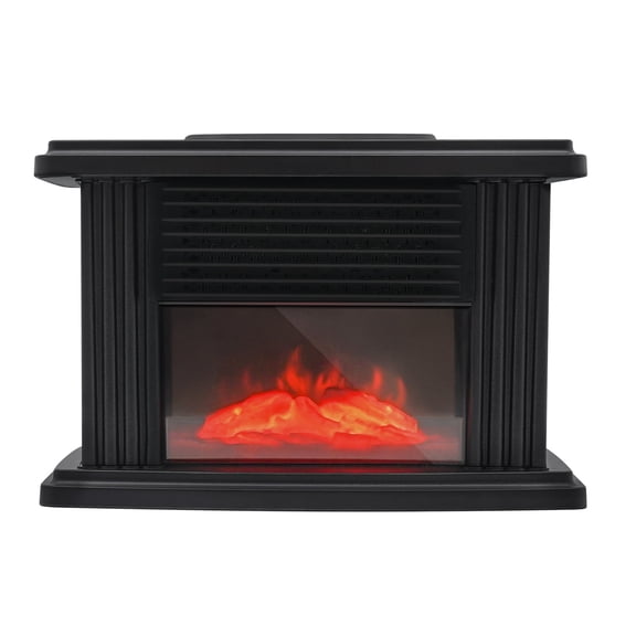 Warmer Fan Radiator 3D Flame Electric Heater 350w Compact Space Heater with Timer & 3 Speeds for Room Heating