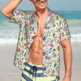 thumbnail image 5 of Lsque Rabbit And Butterfly pattern Hawaiian Shirt for Men, Unisex Summer Beach Casual Short Sleeve Button Down Shirts-3X-Large, 5 of 9