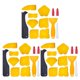 thumbnail image 4 of Scienceny Kit de herramientas para calafatear, accesorios de silicona para sellador, aplicador de removedor ligero, juego de acabado de Amarillo 3Conjunto, 4 of 6