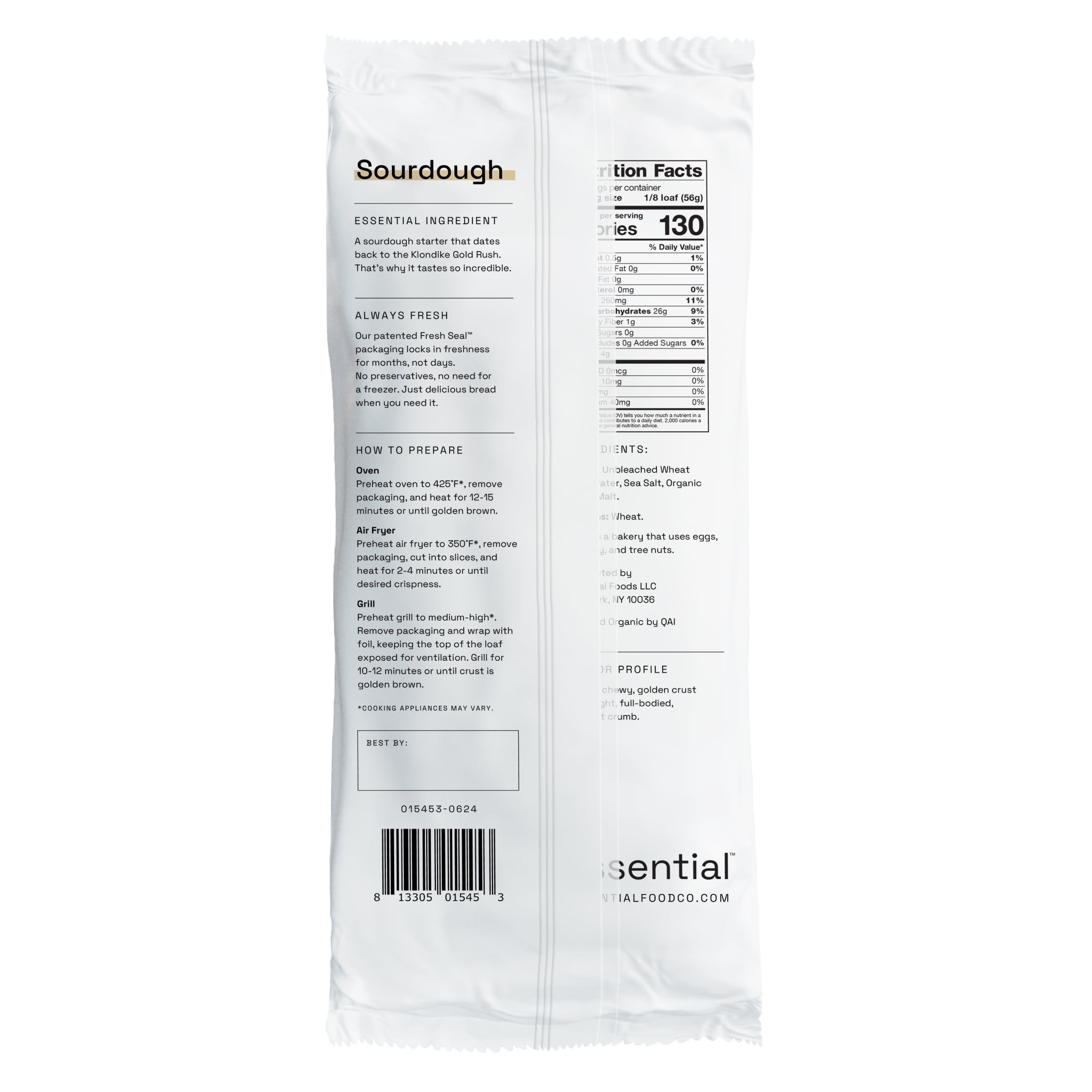 Essential Bake-at-Home Sourdough Bread, Certified Organic, Non-GMO, Shelf-Stable, 16 oz