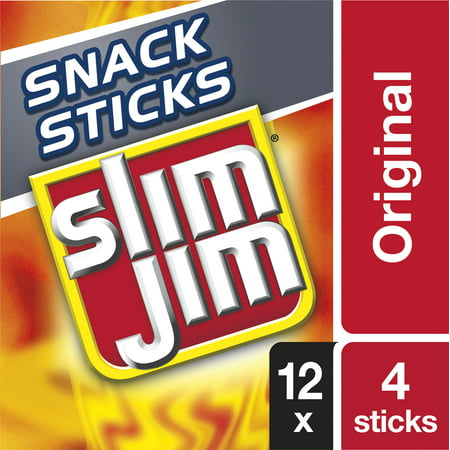 Slim Jim Snack-Sized Smoked Meat Stick, Original Flavor, 1.12 Oz.