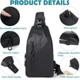 thumbnail image 5 of Liten Sling Bag Lättviktig Bröstväska, Vattentäta Axelväskor, Crossbody-väskor med USB-laddningsport, Unisex Sling Ryggsäck Väska för Sport, 5 of 5