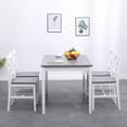 thumbnail image 4 of SogesPower 5-Piece Dining Table Set for 4 Persons, Wood Kitchen Table Set with 4 Chairs, Gray-White, 4 of 8