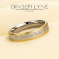 thumbnail image 2 of Forever Love 4 mm or 6mm Wedding Band Ring for Men or Women Two Tone Stainless Steel Ginger Lyne Collection, 2 of 5