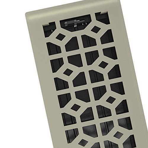 Imperial Templar 4 In. x 12 In. Satin Nickel Steel Floor Register RG3464