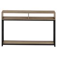 thumbnail image 6 of JERFIT Modern Narrow Console Table with Shelves, Taupe Laminate Top & Black Metal X-Base, Accent Sofa Table for Entryway, Hallway, Living Room or Bedroom, 6 of 10