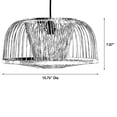 thumbnail image 4 of Modern Oval Bamboo Chandelier Hanging Light Fixture for Living Room, Dining Room, Entryway, 4 of 7