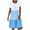 Light Blue, variant on Fartey Plus Size Summer Dresses for Women Clearance Casual Loose Short Sleeve Crewneck Stripe Patchwork Dresses Lightweight Flowy Beach Holiday Sundress