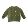thumbnail image 2 of Huanglei Baby Kids Girls Cardigan Long Sleeve Kid Button Sweater Girl Crew Neck Cardigans Sweater Girl's Crewneck Sweaters, 2 of 5