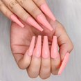 thumbnail image 2 of 24 Uds de uñas postizas brillantes YONGSHENG bailarina ataúd largo manicura para mujeres y niñas, 2 of 5