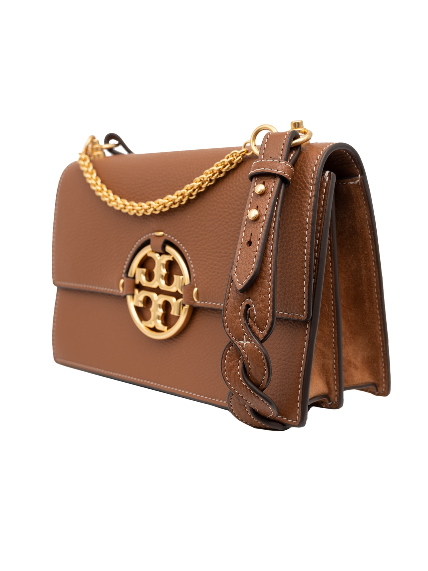 Tory Burch Women's Miller Flap Shoulder Handbag Lumber Umber