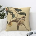thumbnail image 4 of Fuzoiu Vintage Bird Print Square Pillow Cover,Hidden Zipper Design,Luxury Square Pillow Case, Throw Pillow,Couch Cushion-26"x26", 4 of 7