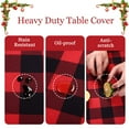 thumbnail image 6 of Tzou Buffalo Check Tablecloth Rectangle, Washable, Stain Resistant Gingham Tablecloth for Outdoor Picnic, Parties, Kitchen and Holiday Dinner, 6 of 6