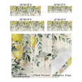 thumbnail image 2 of Window Valance Rod Pocket Short Curtain Panel Lemon Eucalyptus Leaves Summer Fruit Valances for Kitchen Windows,Pastoral Floral Retro Letter Curtain Valance Drapes for Bedroom Bathroom 54x18in, 2 of 8