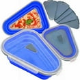 thumbnail image 4 of Contenant de Rangement pour pizza Réutilisable et Extensible avec 5 Plateaux Chauffants Micro-Ondables, Boîte à pizza en silicone Ajustable, Contenant pour Tranches de pizza Gain de Place et Restes, Compatible Micro-Ondes et Lave-Vaisselle., 4 of 7