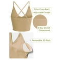thumbnail image 5 of Made by Olivia Women's Seamless Padded Workout Sports Bra Cami Cropped Yoga Tank Top with Adjustable Straps, 5 of 7