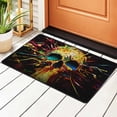 thumbnail image 1 of Psychedelic Colorful Skull Rugs Doormat, Non-Slip Machine Washable Carpets Floor Door Mat , 36" x 24", 1 of 6