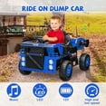 thumbnail image 3 of Kids Ride On Truck Toy, Electric Dump Truck with Remote Control – Automatic Dump Bed, Shovel, LED Lights, Music & Shock Absorption – Construction Vehicle for Ages 3+, 3 of 6