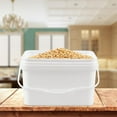thumbnail image 6 of 3 Gallon White Plastic Square Bucket with Lid for Food Storage, 4 Pcs Rectangular Utility Plastic Bucket Pail with Lid and Handle$$Tools & Hardware Other, 6 of 7