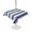 Navy, White, Blue, variant on Outdoor Tablecloth with Umbrella Hole for Patio/Picnic/Party/Camping, Grey Striped Waterproof Table Cloth Round Cover Washable, Farmhouse Aesthetic Modern Stripes (Dia 60")