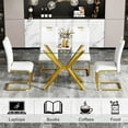 thumbnail image 6 of Holaki 47.24'' Rectangular Tempered Glass Dining Table for Dining Room, Living Room, Office, 6 of 8