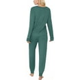 thumbnail image 5 of UVN Pajamas Sets for Women Long Sleeve Button Down Tops and Pants 2 Piece Outfit Fall Sleepwear Pjs Lounge Sets with Pockets, 5 of 9