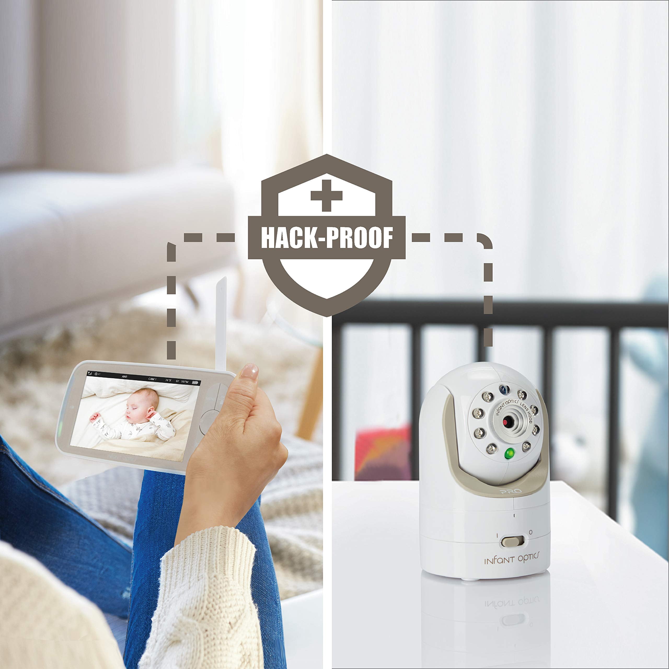 Infant Optics DXR-8 PRO 5.0" HD Video Baby Monitor with Remote, White