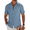 Dark Blue, variant on COOFANDY Mens Short Sleeve Button Down Casual Shirts Summer Beach Shirt Lightweight Textured Shirts