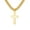 Gold, variant on Men's Women's Stainless Steel Vintage Simple Openwork Cross Necklace Black