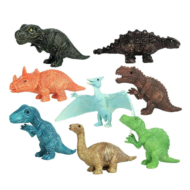 Juguetes de para niños y niñas de 3 y de exterior exterior exterior de 3-5 " paquete de 8 de s animales juguete de CUTICAT Figuras de dinosaurios pequeños