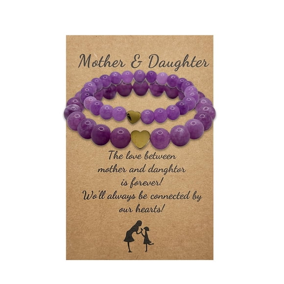 Pulseras DOLLESS para madre e hija, con forma de corazón, regalo de Navidad para mamá e hija