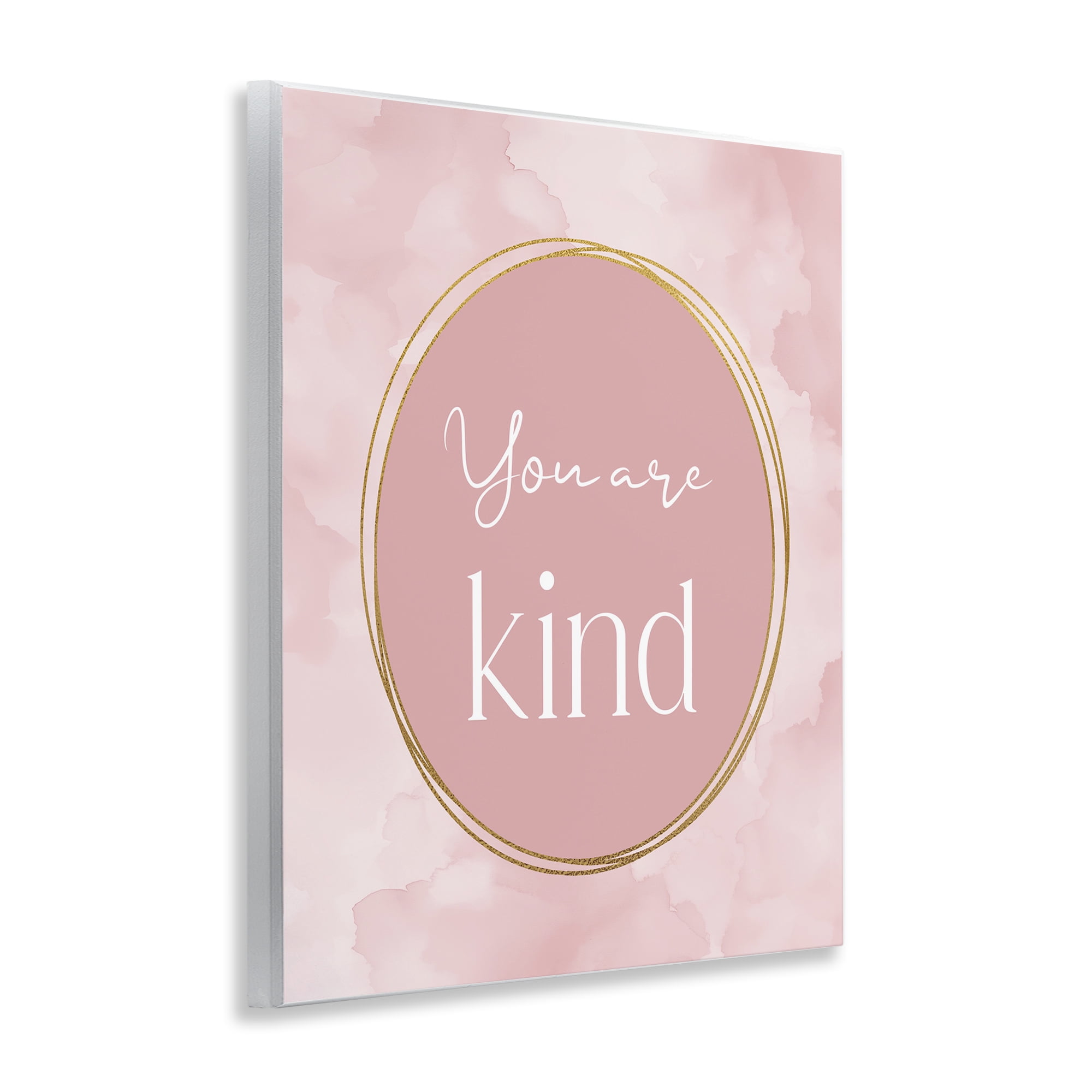 Stupell Industries Pink Golden Affirmation Wall Plaque Art, design by Christine Simpson Art