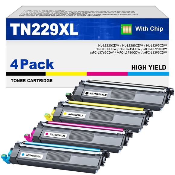 Cartucho de tóner DMGE TN229XL TN229 4 Pack para impresora Brother