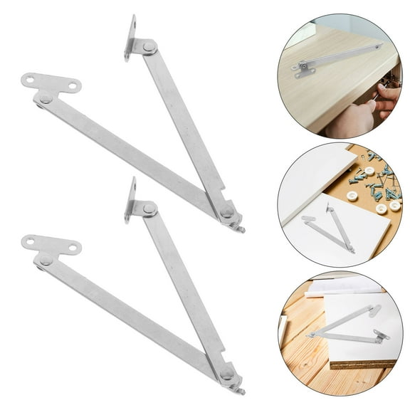 RENACLIPY Fold Down Hidden Hinges Heavy Duty Silver Iron for Furniture 4Pcs