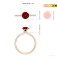 thumbnail image 5 of ANGARA Lab Grown 1 Ct Round Ruby Hidden Halo Engagement Ring for Women in 14K Rose Gold (Size-6mm) | July Birthstone, Birthday, Anniversary, Jewelry Gift for Women | Lab-Grown Ruby Ring, 5 of 8