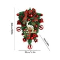 thumbnail image 3 of Fiudx Árbol Navideño Invertido con Detalles Festivos de Bolas Rojas, Diseño Único de Bayas, para Uso Interior y Exterior, para Puerta o Ventana, 48 Cm, Ideal para Regalo Navideño., 3 of 6
