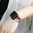 thumbnail image 2 of ALMNVO Compatible with Braided Solo Loop Apple Watch Band 44mm 40mm 45mm 38mm 42mm  41mm 49mm Ultra for Women Men, Elastic Band Nylon Wristbands Strap for iWatch Series 8 7 SE 6 5 4 3 2 1 Accessories, 2 of 11