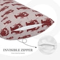 thumbnail image 3 of Naloa Red Lobster With Claws Pillowcase, Throw Pillowcase, Wrinkle-Free, Stain-Resistant with Hidden Zipper for Bedroom Sofa-20"x30", 3 of 6