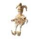 thumbnail image 1 of Muñeca navideña decorativa, figura navideña de payasa con cabeza que se mueve, ideal para decorar sala de estar, tiendas y como regalo para niños. Oro, 1 of 7