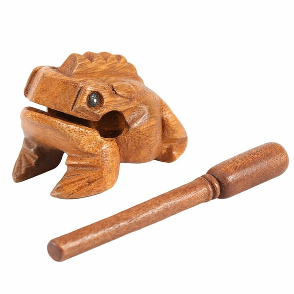 Thailand Traditional Craft Wooden Lucky Frog Croaking Musical Instrument Home Office Decor #2