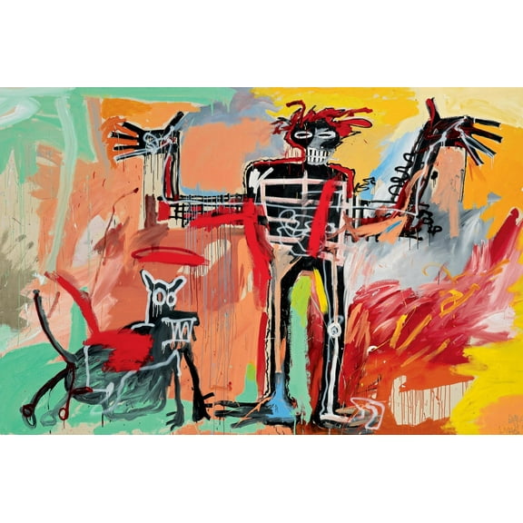Art.com Boy and Dog in a Johnnypump, 1982 Giclee Print by Jean-Michel Basquiat, 18" x 12"