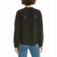 thumbnail image 2 of Madewell womens  Lace-Inset Pintucked Button-Up Top, s, Black, 2 of 3