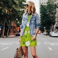 thumbnail image 3 of Ratiio Green Apple Pattern Women's Sleeveless Dress - Casual Summer Dress with Pockets, Above Knee Length, Round Neck, Ideal for Beach, Vacation, Work, 3 of 8