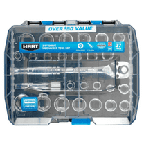 HART 27-Piece 3/8-inch Mechanics Tool Set, Chrome Finish